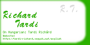 richard tardi business card